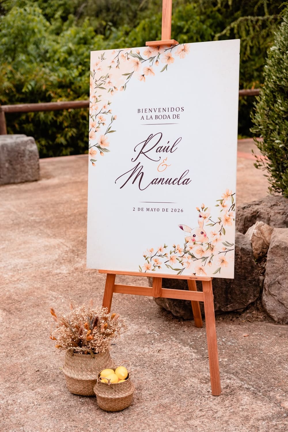 Cartel de bienvenida personalizado